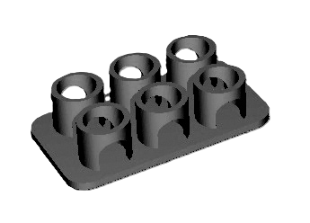 6 position vial rack