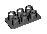 6 position vial rack
